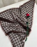 روسری ۳گوش گیپوری دور دانتل روسری سه گوش مجلسی