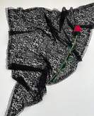 روسری ۳گوش گیپوری دور دانتل روسری سه گوش مجلسی