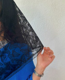 روسری ۳گوش گیپوری دور دانتل روسری سه گوش مجلسی