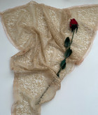 روسری ۳گوش گیپوری دور دانتل روسری سه گوش مجلسی