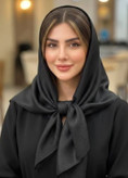 روسری مشکی قواره ۱۰۰ کوپرا ، روسری قواره متوسط