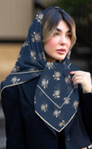 روسری حریر نخ قواره ۱۱۰ تم سورمهای