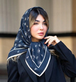 روسری حریر نخ قواره ۱۱۰ تم سورمهای